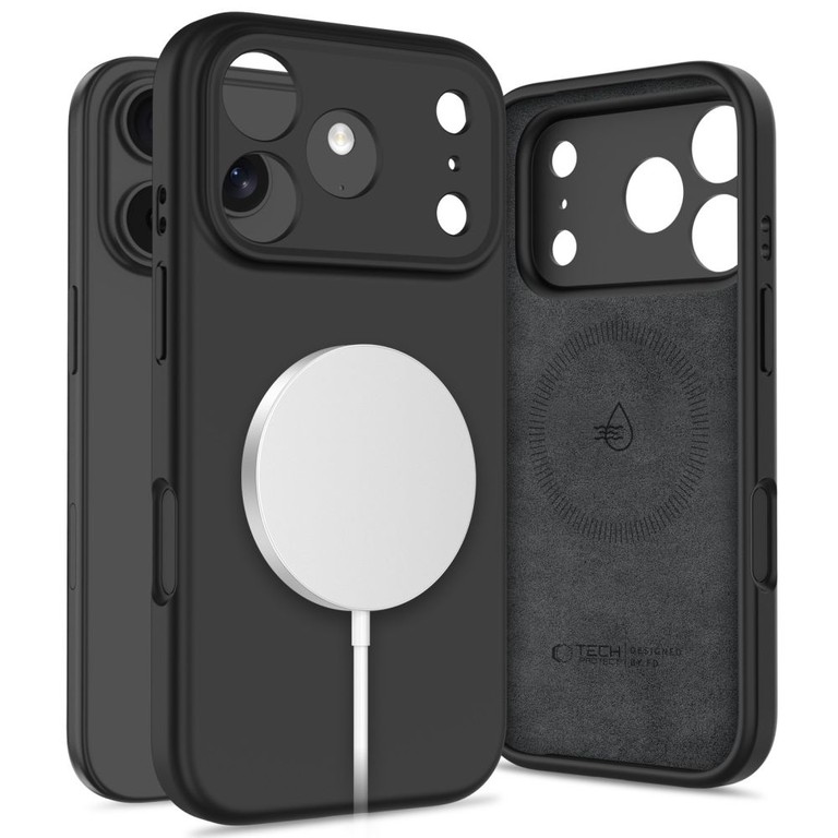 Tech-Protect Silicone MagSafe Case for iPhone 17 Pro - Black