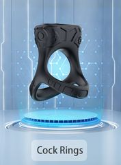 Mechay Black 9 vibration functions Cock Ring-thumb-5