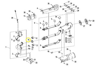 Φλάντζα Εξάτμισης CF Moto CF.450 AU-3L E5+ 2022-2025 LONG 9AWA-021003-00002