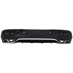 Diffuser Πίσω Προφυλακτήρα Για Mercedes-Benz GLE Coupe C292 2015-2019 GLE63 Amg Look Για Amg Sport Line Προφυλακτήρες Σετ Με Μπούκες Χρωμίου