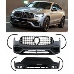 Body Kit Για Mercedes-Benz GLC Coupe Facelift C253 Sport Line (2020+) GLC63Amg Look Με Προφυλακτήρες, Μάσκα, Μπούκες, Προεκτάσεις Φτερών