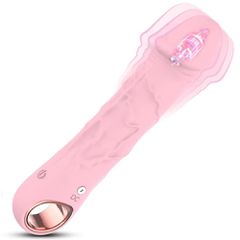 Velvety Pink Vibe – Elegant Dildo with Vibration Modes