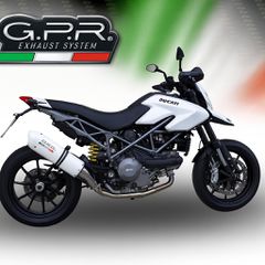 Εξάτμιση GPR Albus Ceramic White 2 σε 1 Ημιολόσωμη (Semi Full System) για Ducati Hypermotard 796 2010-2012