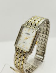 DANΥ QUARTZ  Silver & GOLD TONE Steel Bracelet Α9026 ΤΙΜΗ 55 ΕΥΡΩ