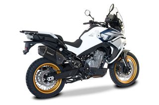 HP CORSE SPS CARBON SHORT BLACK ΤΕΛΙΚΟ ΕΞΑΤΜΙΣΗΣ CF MOTO  800MT SPORT TOURING 2023-2025