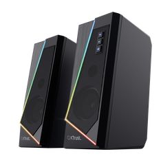 Trust TR-24070 GXT 609 Zoxa RGB Ηχεία Υπολογιστή 2.0 με RGB Φωτισμό και Ισχύ 12W σε Μαύρο Χρώμα