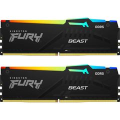 Kingston Fury Beast RGB DDR5 32GB RAM με 2x16GB Modules και Ταχύτητα 5200 για Desktop