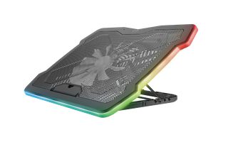 Trust TR-24192 GXT 1126 Aura Cooling Pad για Laptop έως 17.3" με 1 Ανεμιστήρα και Φωτισμό