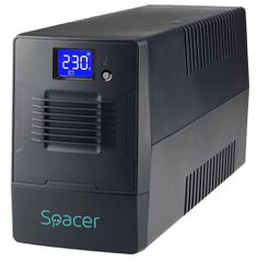 Spacer SPUP-1000D-LIT01 UPS 600W με 4 Schuko Πρίζες