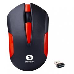 Serioux DRAGO300-RD Drago 300 Ασύρματο Mini Ποντίκι Μαύρο / Κόκκινο