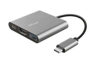 Trust TR-23772 Dalyx USB-C Docking Station με HDMI 4K PD Ασημί