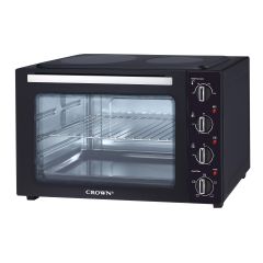 Crown CMO-482CER Ηλεκτρικό Φουρνάκι 48lt με 2 Εστίες Μαύρο