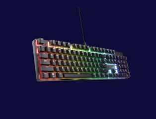Trust TR-25510 GXT 871 Zora Gaming Μηχανικό Πληκτρολόγιο με RGB φωτισμό (Αγγλικό US)