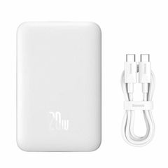 Baseus PPCX070002 Magnetic Mini Overseas Edition MagSafe Power Bank 10000mAh 20W με Θύρα USB-C Power Delivery Λευκό