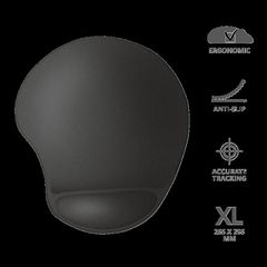 Trust TR-23728 Bigfoot Gel Mouse Pad 295mm με Στήριγμα καρπού Μαύρο