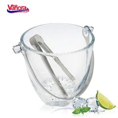 Vanora VN-JN-800ML Παγοδοχείο Γυάλινο με Λαβίδα 800 ML