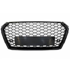 Μάσκα Για Audi A4 B9 16-19 RS4 Look Κυψελωτή Γυαλιστερό Μαύρο 1 Τεμάχιο