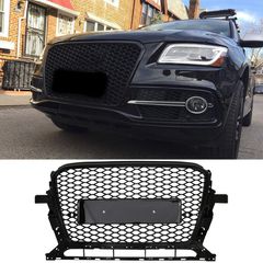 Μάσκα Για Audi Q5 8R Facelift 12-15 RSQ5 Look Κυψελωτή Μαύρο Γυαλιστερό 1 Τεμάχιο-thumb-4