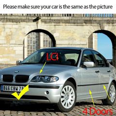 Καρδιές Μάσκας Για Bmw 3 E46 02-05 Sedan/Touring M4 Look Με Διπλή Γρίλια Tri-Color Μαύρο Γυαλιστερό 2 Τεμάχια-thumb-1