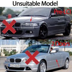 Καρδιές Μάσκας Για Bmw 3 E46 02-05 Sedan/Touring M4 Look Με Διπλή Γρίλια Tri-Color Μαύρο Γυαλιστερό 2 Τεμάχια-thumb-2