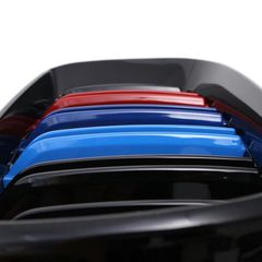 Καρδιές Μάσκας Για Bmw 3 E46 02-05 Sedan/Touring M4 Look Με Διπλή Γρίλια Tri-Color Μαύρο Γυαλιστερό 2 Τεμάχια-thumb-3