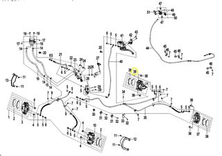 Δαγκάνα Χειροφρένου Πίσω Δεξιά CF Moto CF.520 AU9S 2022-2025 SHORT 9DQV-081600-3200