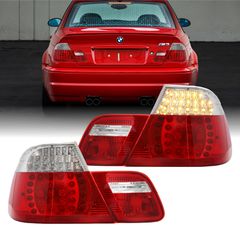 Πισινά Πίσω Φανάρια Για Bmw 3 E46 Coupe 99-03 Led Red/Crystal σετ 2τμχ.