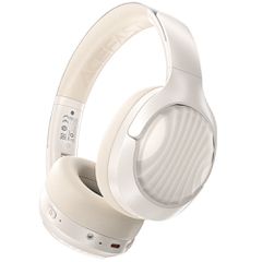 Wireless Ακουστικά Hi-Fi Stereo Acefast H5 30db ANC AUX 500mAh v5.4 Milky White με HD Μικρόφωνο Memory Foam Μαξιλαράκια και Θήκη