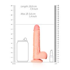 Straight Realistic Dildo Balls Suction Cup 7''-thumb-5