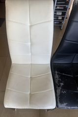 6 καρέκλες τραπεζαρίας 2 άσπρες 4 μαύρες