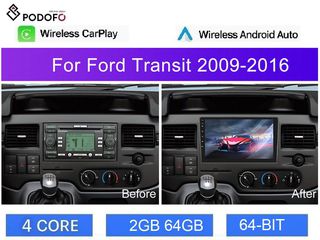 Ford Transit (2000-16) Android Car Radio 9" 2+64GB Ασύρματο CarPlay & Android Auto GPS WiFi EQ