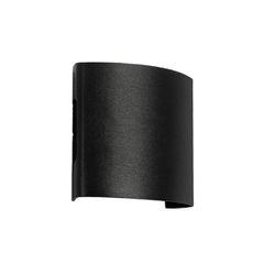 Φωτιστικό Τοίχου - Απλίκα LED 4W 500lm 30° AC 220-240V Αδιάβροχο IP65 Θερμό Λευκό 2700K - CREE XPE Chip & TÜV SÜD Driver - Μαύρο Ματ - Μ8.5 x Π3.5 x Υ8cm - 5 Χρόνια Εγγύηση
