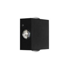 Φωτιστικό Τοίχου - Απλίκα LED 8W 1000lm 30° AC 220-240V Αδιάβροχο IP65 Θερμό Λευκό 2700K - CREE XPE Chip & TÜV SÜD Driver - Μαύρο Ματ - Μ9 x Π4 x Υ9cm - 5 Χρόνια Εγγύηση