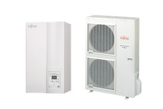 FUJITSU Split-High Power Series WSYK160DG9/WOYK140CTA Αντλία Θερμότητας 14kW Τριφασικη 60°C 400 V R410A