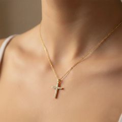 Σταυρός χρυσός με λίθους-thumb-1