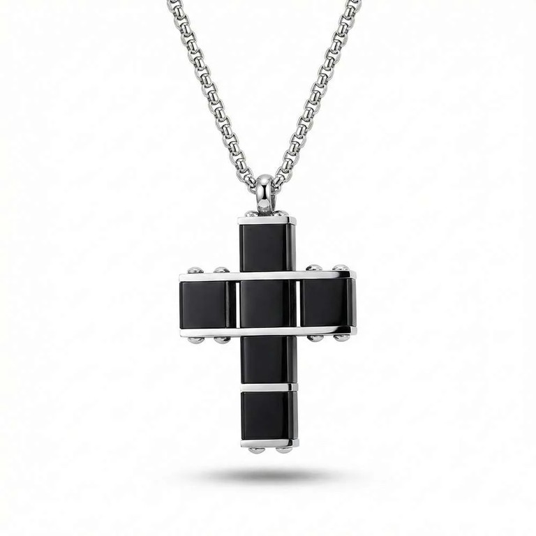Black cross chain