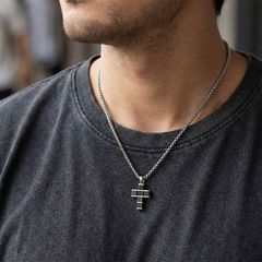 Black cross chain-thumb-1