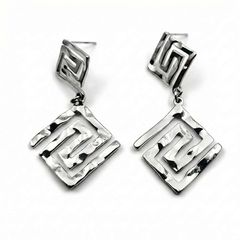 Meandros silver earrings