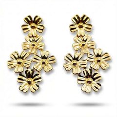 Blossoms gold earrings