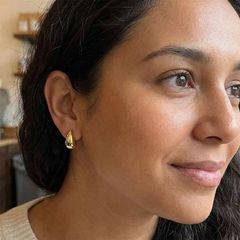 Gold drop earrings γυναικεία σκουλαρίκια-thumb-1