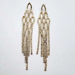 Gold rhinestone elegant earrings