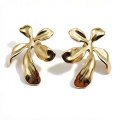 Gold leaf earrings γυναικεία σκουλαρίκια