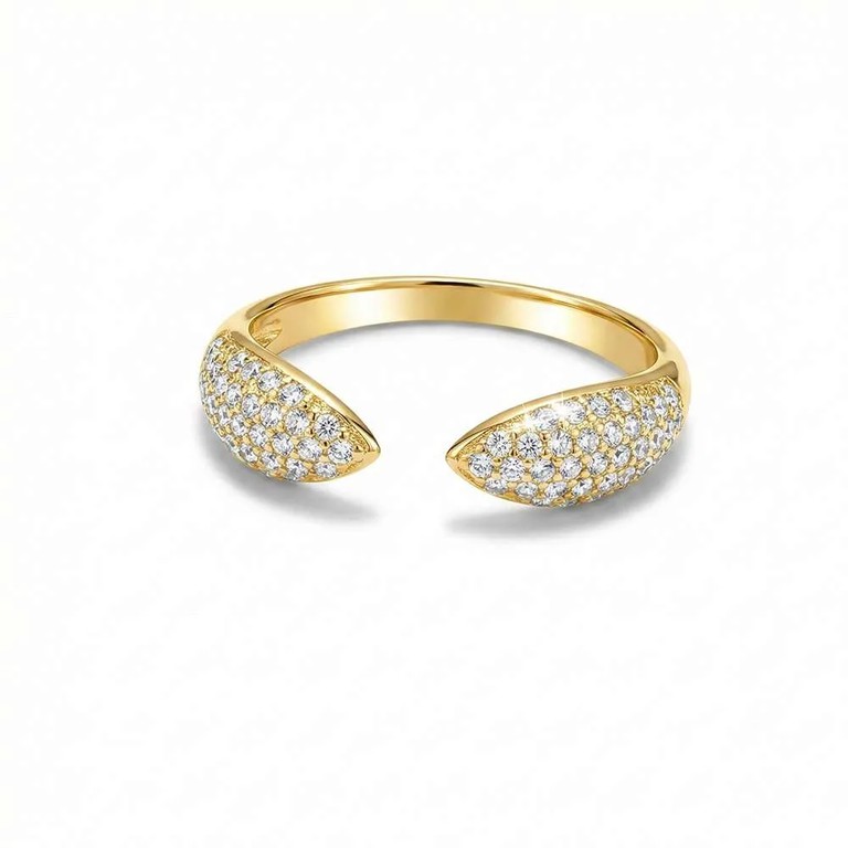 Two drops gold ring γυναικείο δαχτυλίδι