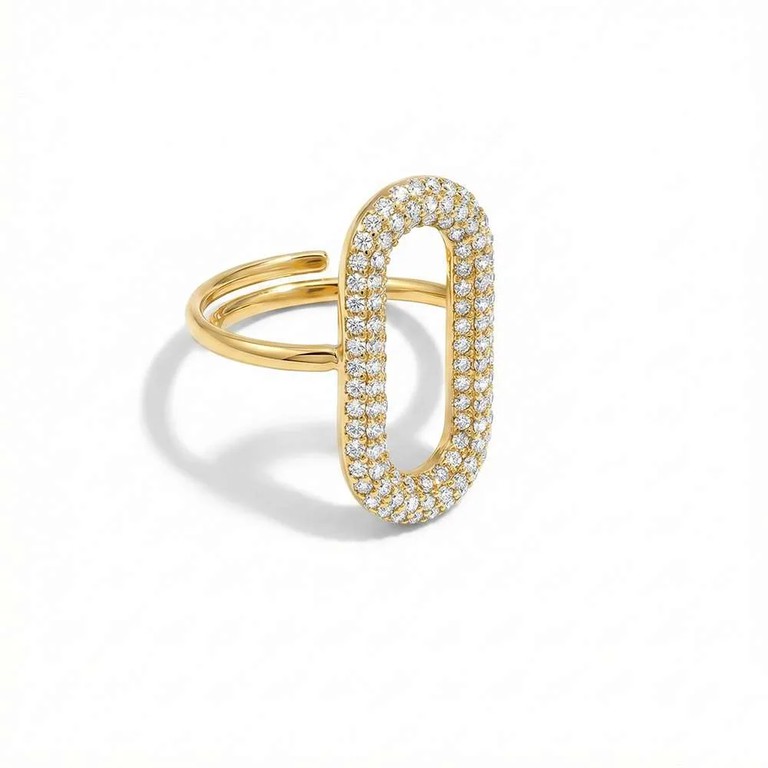 Tube gold ring γυναικείο δαχτυλίδι