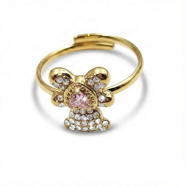 Pink gold teddy ring γυναικείο δαχτυλίδι