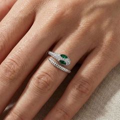 Silver snake ring γυναικείο δαχτυλίδι-thumb-1