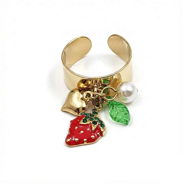 Strawberry gold ring γυναικείο δαχτυλίδι