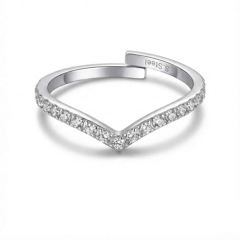 V silver ring γυναικείο δαχτυλίδι