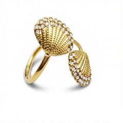 Shell gold ring