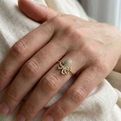Octopus gold ring γυναικείο δαχτυλίδι-thumb-1